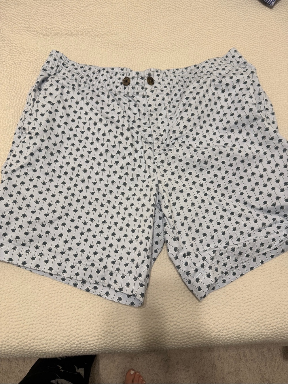 Tommy Hilfiger Light Blue Palm Tree Print Shorts